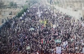 حناجر جماهير صعدة تصدح 
