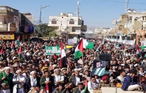 طوفان بشري بصنعاء اليمن نصرةً للشعب الفلسطيني