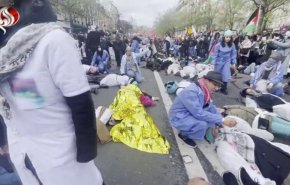 أطباء فرنسا ينظمون وقفة إحتجاجية ضد العدوان الإسرائيلي على غزة