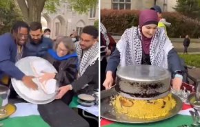 شاهد/طناجر المقلوبة تدخل الجامعات الأمريكية وتناضل بإسم فلسطين