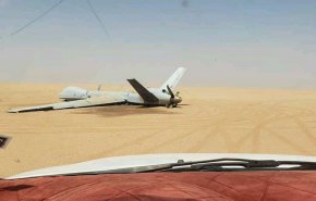 بالفيديو..سقوط طائرة امريكية بدون طيار في مأرب