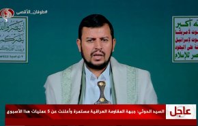 السيد الحوثي يؤكد استهداف 145 سفينة دعماً لغزة وسفينة معرضة للغرق 