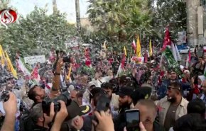 مراسم إستقبال لجمع من ذوي الشهداء الفلسطينيين في طهران