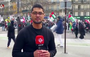 مظاهرات حاشدة  بباريس لعوائل المختطفين في اسطول الصمود