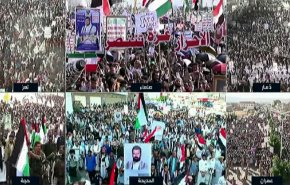 شاهد: مسيرات مليونية في صنعاء والمحافظات اليمنية دعما لغزة


