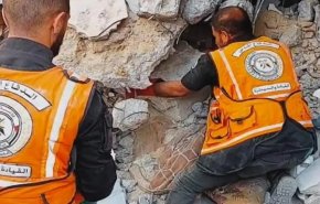 آغاز جست‌وجوی پیکر شهدا از زیر آوار خانه های کوچک در غزه