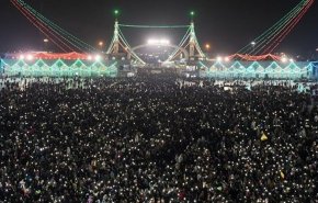إحتفالات ليلة ١٥ شعبان في مسجد جمكران قرب قم المقدسة