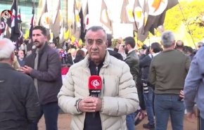 تجمع شعبي حاشد في بيروت تنديدا بالعدوان الإسرائيلي على لبنان