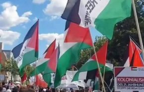 تظاهرات گسترده در برلین در حمایت از فلسطین، لبنان و ایران

