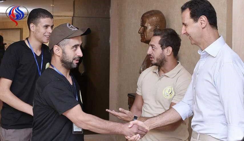 دیدار بشار اسد با جوانان مقاوم عرب + تصاویر