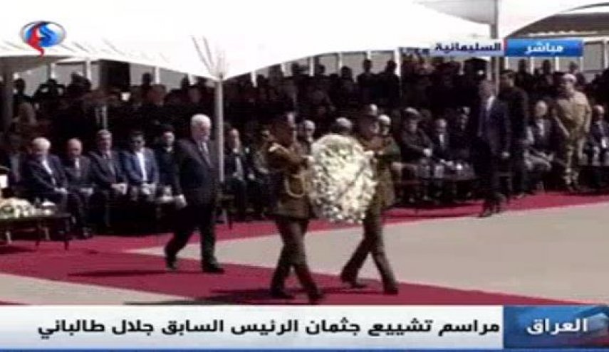 بدء مراسم تشييع جنازة طالباني موشحة في السليمانية