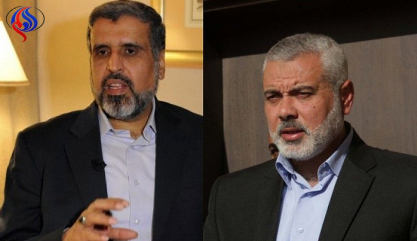 هنية وشلح يبحثان تداعيات جريمة الاحتلال في غزة