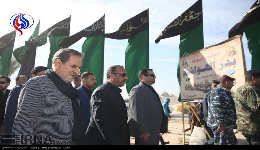 النائب الاول للرئيس الإيراني يشارك في مسيرات الاربعين