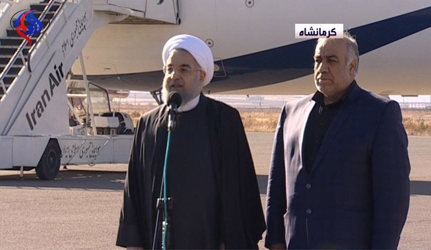  روحاني من كرمانشاه: سنبذل ما بوسعنا لإعادة الاعمار