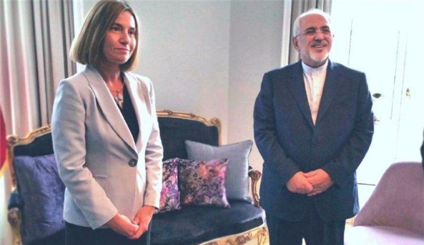 ظريف وموغريني يؤكدان على التنفيذ الكامل للاتفاق النووي