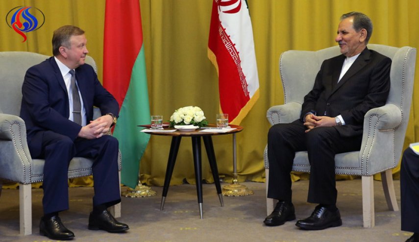 جهانغيري: ايران عازمة على تطوير علاقاتها السياسية والاقتصادية مع بيلاروسيا