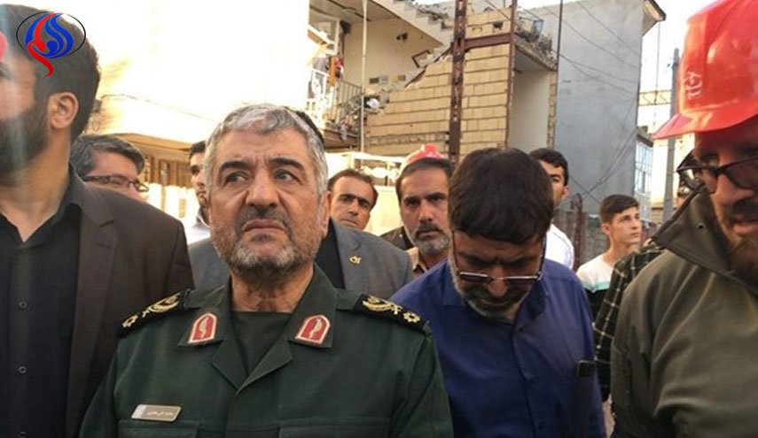 اللواء جعفري يتفقد المناطق المنكوبة بالزلزال للمرة الثالثة