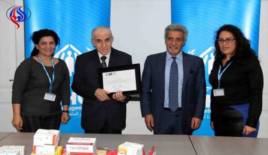 مفوضية شؤون اللاجئين تكرم طبيب الفقراء السوري