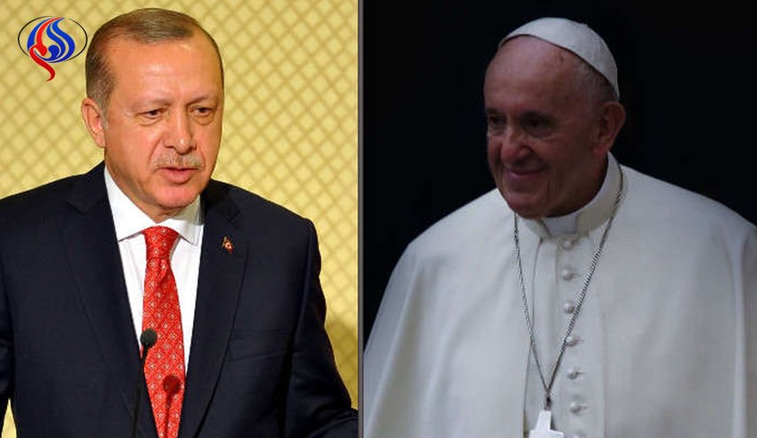 أردوغان يناقش مع البابا فرانسيس مسألة القدس