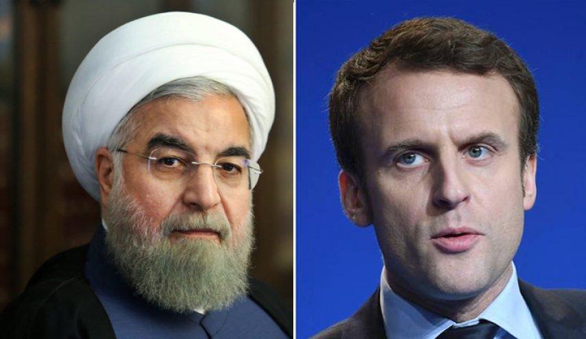 ماكرون يثمن لروحاني دور فيلق القدس في القضاء على 