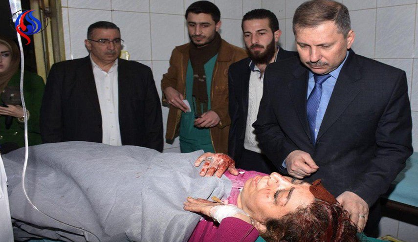 صور  للاعتداء الإرهابي الصاروخي على شارع النيل بحلب
