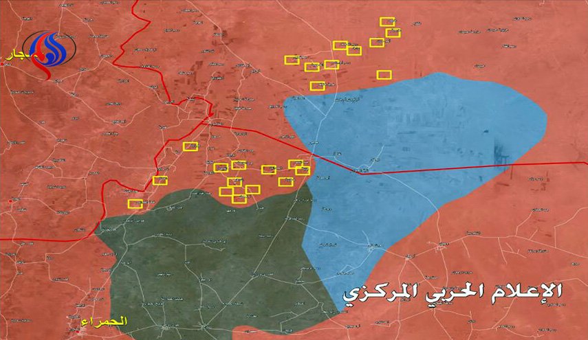 بالخريطة.. وضعية الجيب المحاصر بارياف حلب وحماه وادلب