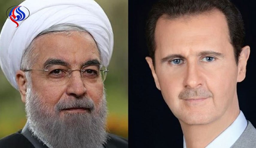الرئيس السوري یعزی نظيره الايراني بحادث تحطم طائرة الركاب 
