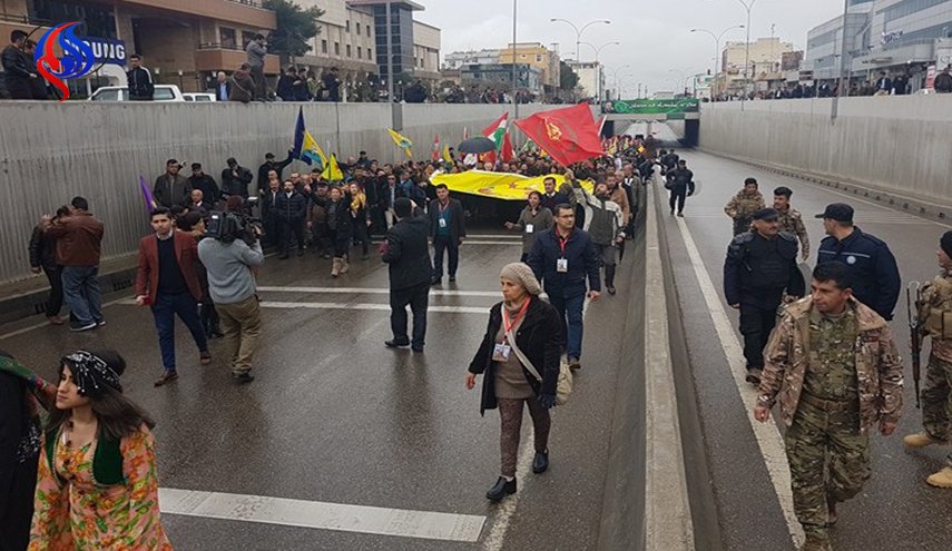 مظاهرات في كردستان العراق لمساندة مدينة عفرين السورية 