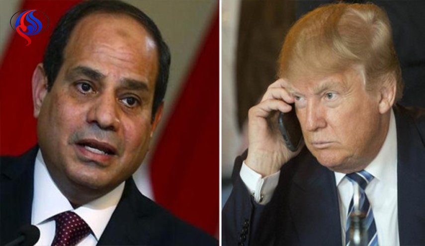  ترامب يتصل بالسيسي ويبحث معه الاوضاع الإقليمية