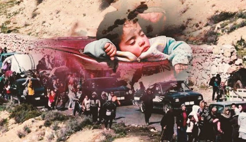طفل الحقيبة!..  مأساة النازحين من الغوطة !!