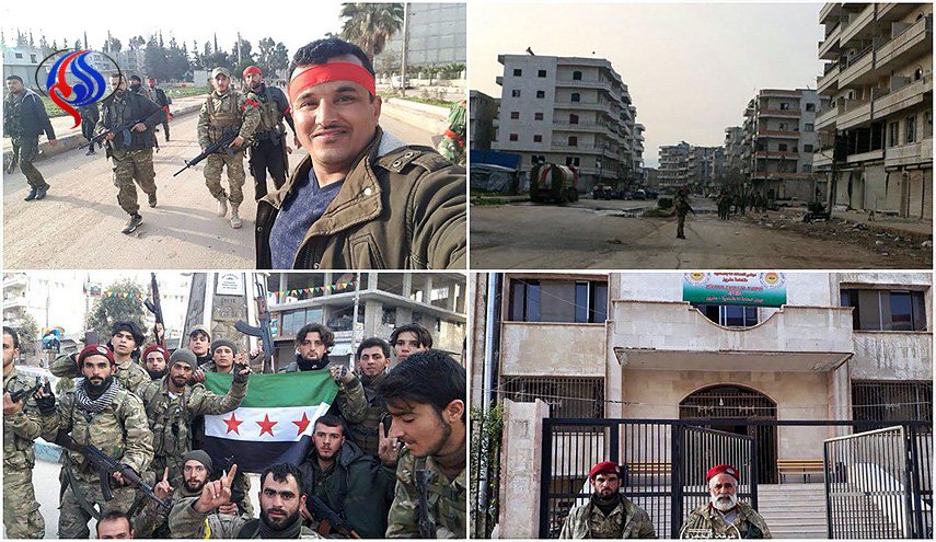 شاهد.. عناصر للجیش الحر ینشرون صورا لهم من مدخل عفرین