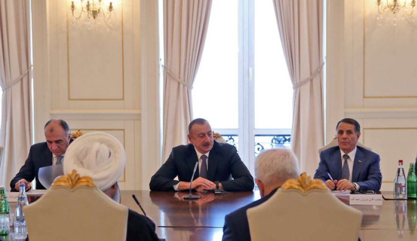 الرئیس الاذربیجاني یؤكد وقوف بلاده الى جانب ایران 