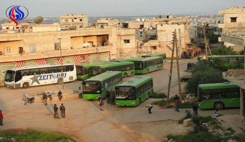 شاهد.. 20 حافلة تدخل الفوعة وكفريا لإجلاء المحاصرين 
