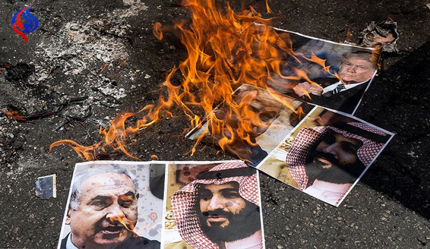 إحراق صور ابن سلمان ونتنياهو خلال مليونية القدس بطهران