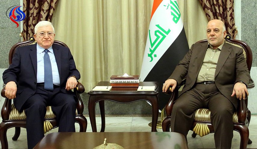 معصوم والعبادي يؤكدان على العمل لتجاوز العقبات لعدم تاخير تشكيل الحكومة المقبلة
