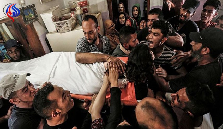 جماهير غزة تشيع الشهيد احمد العايدي 