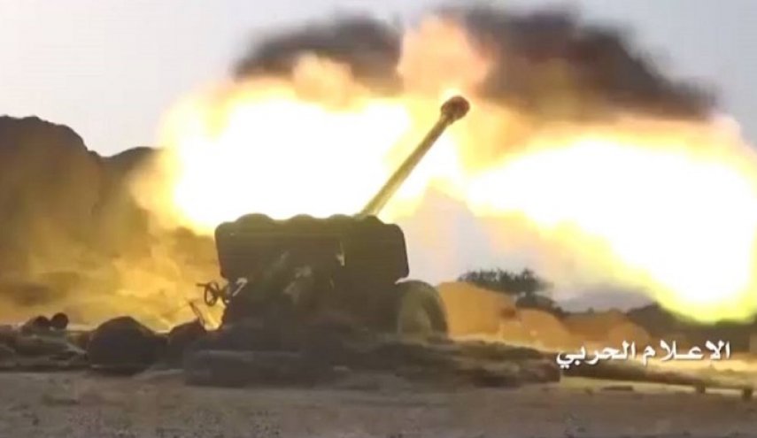 قصف تجمعات المرتزقة قبالة نجران
