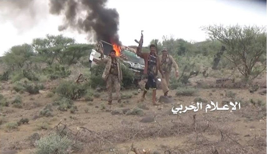 تدمير طقمين للمنافقين في حريب نهم