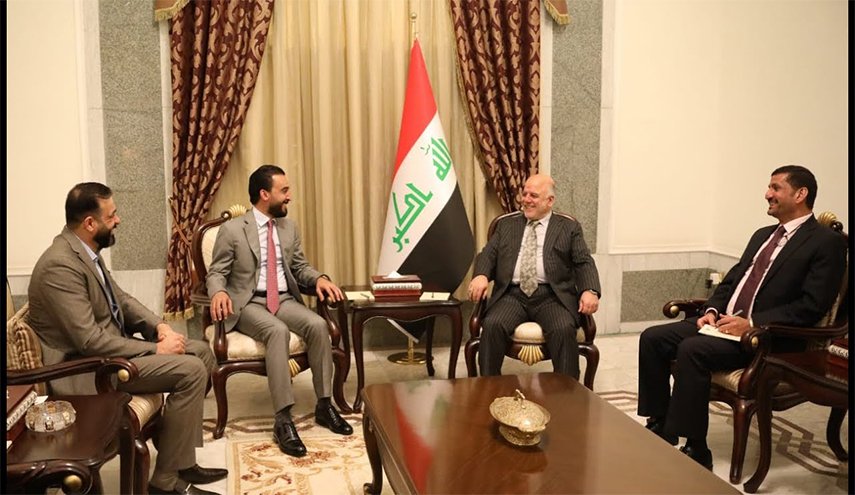 العبادي يدعو الحلبوسي الى تسريع انجاز قوانين تدعم اعمار العراق
