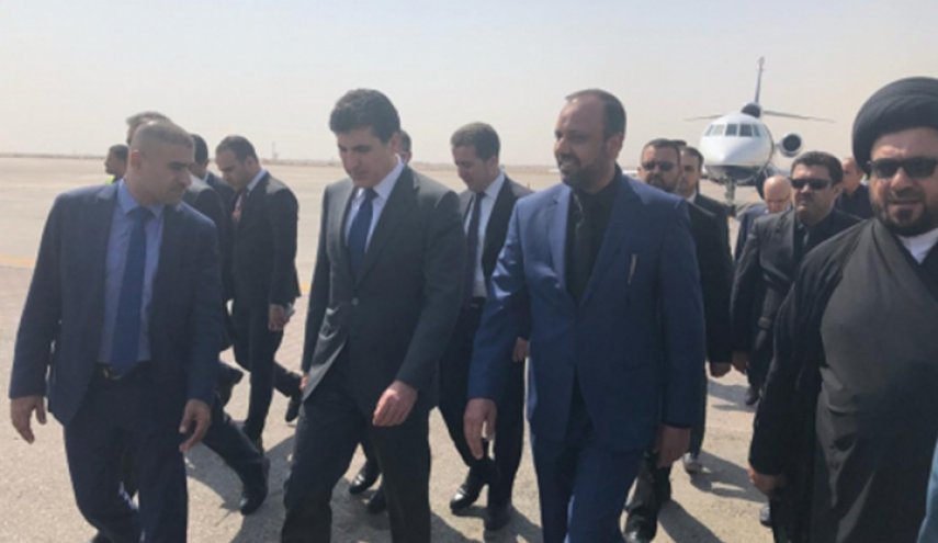 بارزاني يصل الى النجف