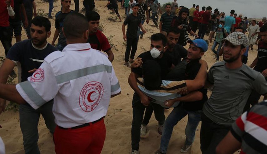 93 إصابة بقمع الاحتلال المسير البحري العاشر شمال القطاع +صور