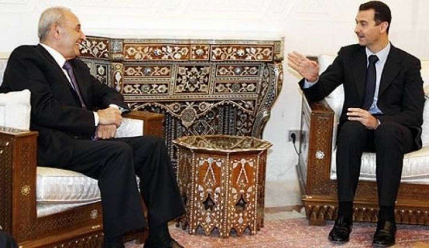 الرئيس الاسد يرسل برقية لبري