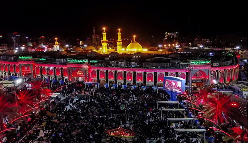 عکس/ بازگشائی ضریح جدید امام حسین(ع) در نزدیکترین نقطه در سرداب (الرأس الشريف)
