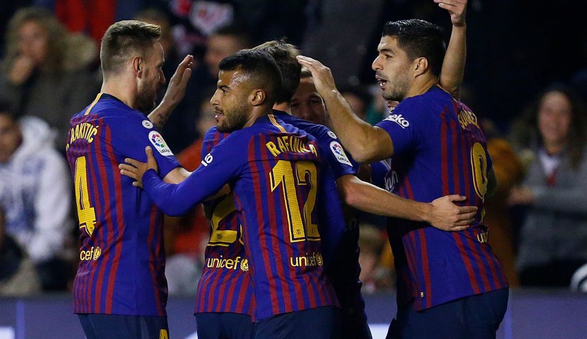 برشلونة يقلب تخلفه ضد رايو فايكانو الى فوز متأخر