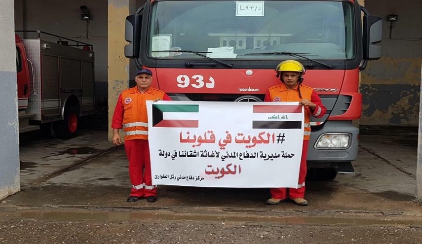 بالصور..حملة إغاثة العراق للمتضررين من السيول في الكويت
