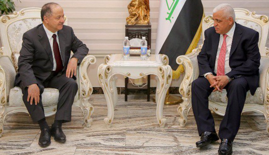الفياض والبارزاني يؤكدان اهمية تعزيز التعاون المشترك بين بغداد واربيل

