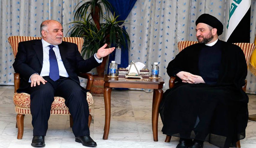 العبادي والحكيم يبحثان اكمال تشكيل الحكومة العراقية