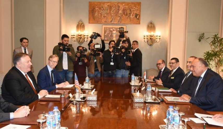 بومبيو يعلن عن قرار الانسحاب الامريكي من سوريا في القاهرة
