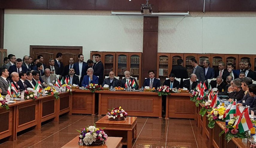 البارزاني وظريف يؤكدان العمل على تعزيز التعاون