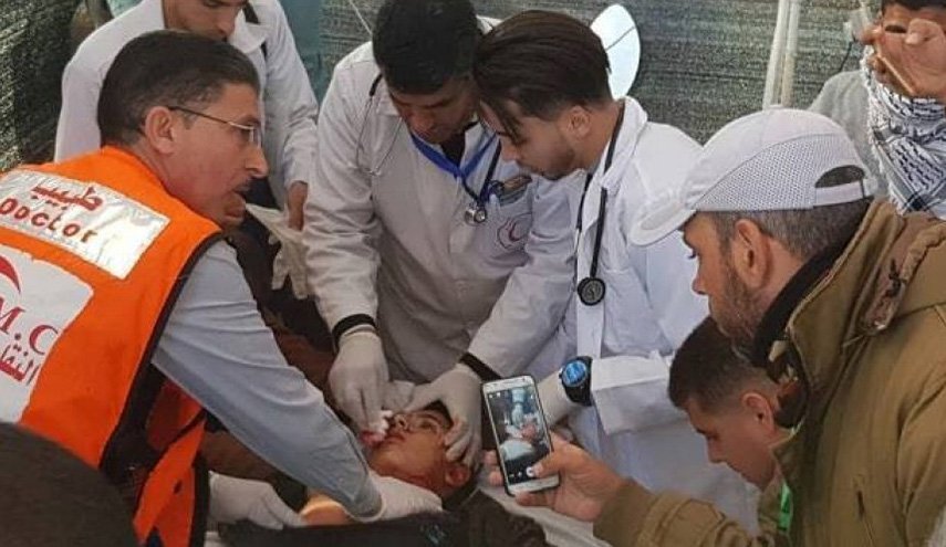 55 اصابة بنيران الاحتلال على حدود غزة